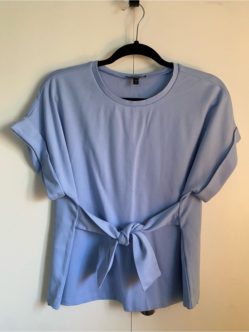 Express Light Blue Tie Front/Back Shirt
